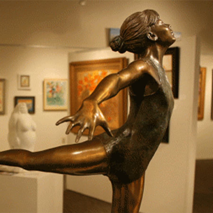Statue of girl in art museum